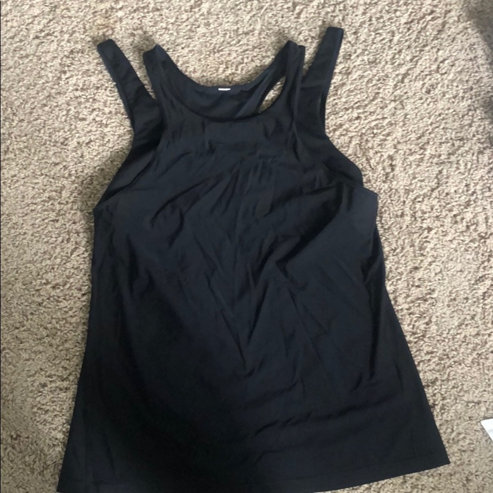 Black lululemon built in bra tank